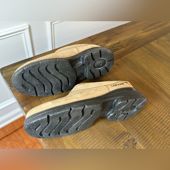 Carolina clogs slip on 7.5 shoes nonslip safety work tan suede dry lined leather - Picture 5 of 6